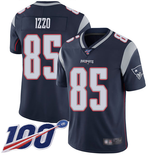 New England Patriots Football 85 Vapor Untouchable 100th Season Limited Navy Blue Men Ryan Izzo Home NFL Jersey